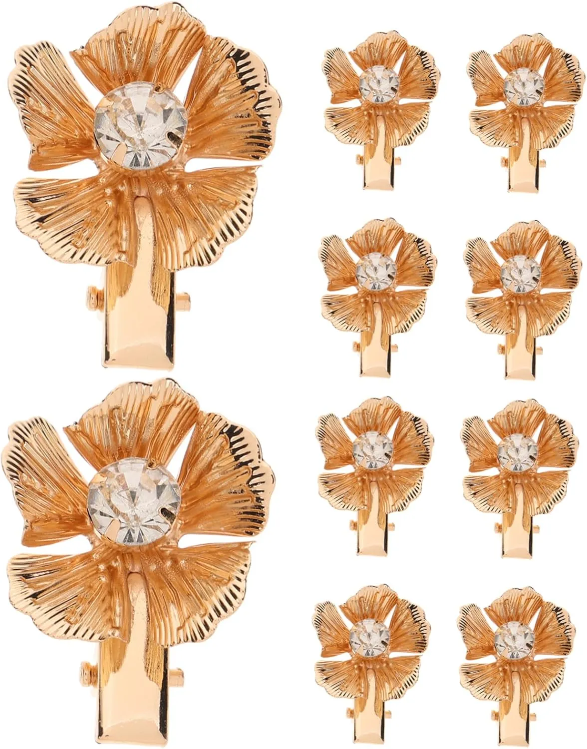 10Pcs Elegant Flower Hair Clips for Women Stylish Hair Accessories for Any Occasion for Various Hairstyles for Daily Wear and Special Events