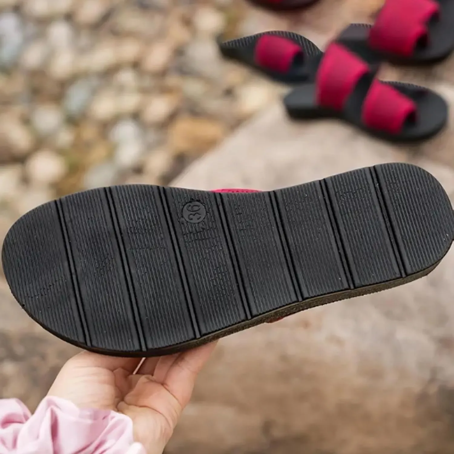 2024 Women's Hollow Mesh Slide Sandals, Summer Fashion Hollow Mesh Slide Sandals Casual Loop Toe Flat Orthopedic Shoes