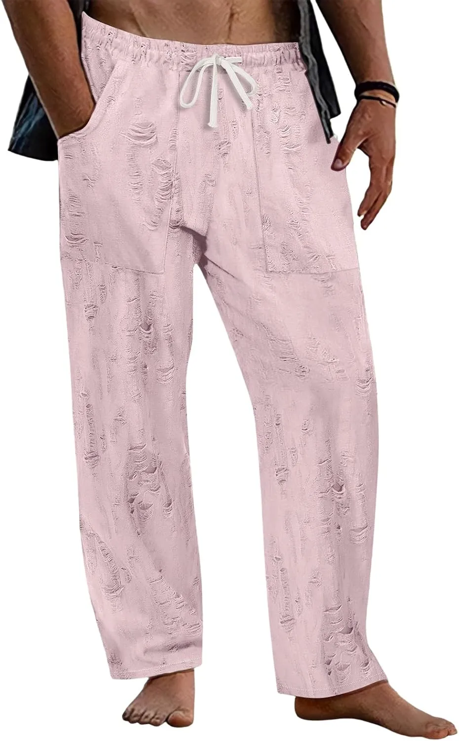 2025 Men's Casual Pants Drawstring Loose Breathable Pants