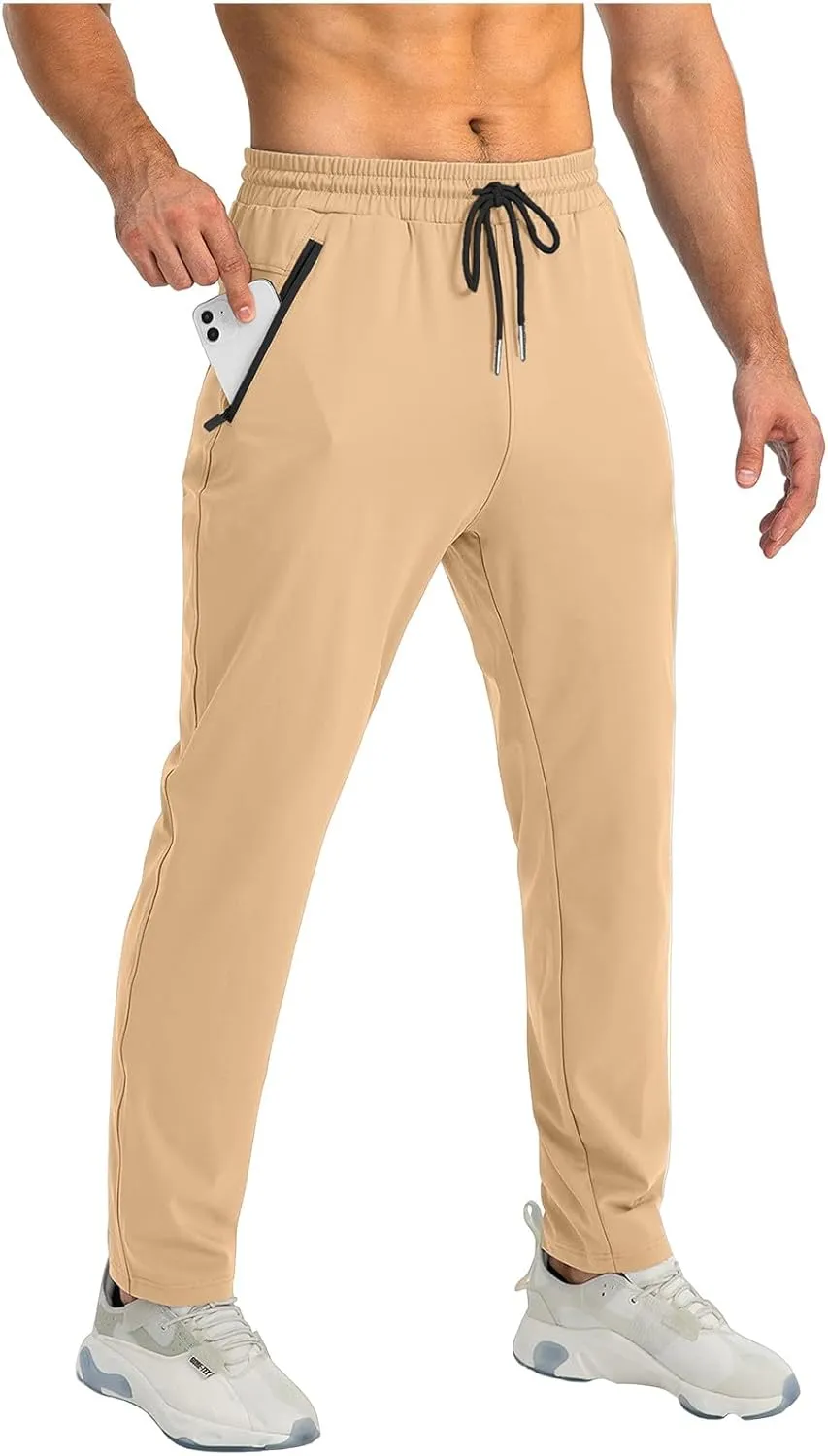 2025 Men's Casual Pants Drawstring Zipper Breathable Cotton Pants