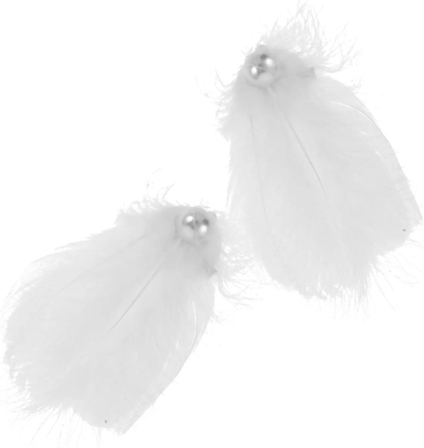 2pcs Plume Hair Clips for Women Decorative Alligator Hair Accessories for Brides for Weddings and Parties Lightweight and Easy to Use White