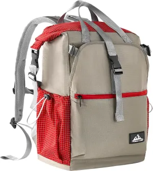 35L Lightweight Portable Backpacks,Water-resistant UHMWPE Casual Daypack Backpacks For Man Woman,Foldable Camping Backpack Fit For Hiking Camping Travel (Red)