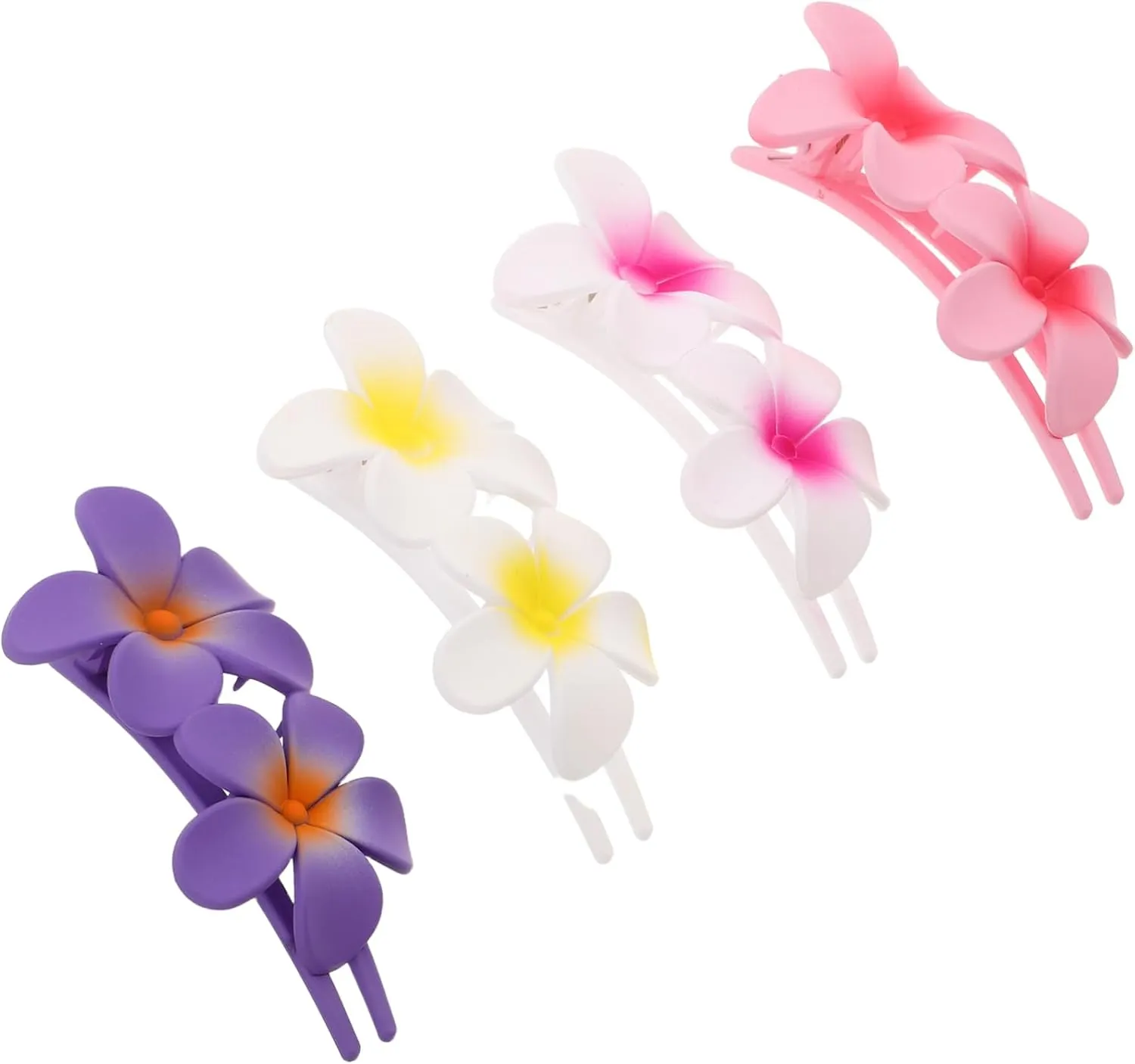4pcs Flower Hair Clips for Women Durable Floral Duck Billed Barrettes Versatile Accessories for Daily Use Special Occasions for Bangs Side Hair Styling