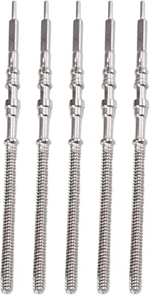5Pcs Silver Movement Watch Steel Stem Crown Kit Watch of Parts Watch Repair Kit Watch Tool Kit, NH35 NH36 NH38 NH39 Movement Watch Stem Spare Parts Kits and Repair Tools,Watch Repair Tools and Kits