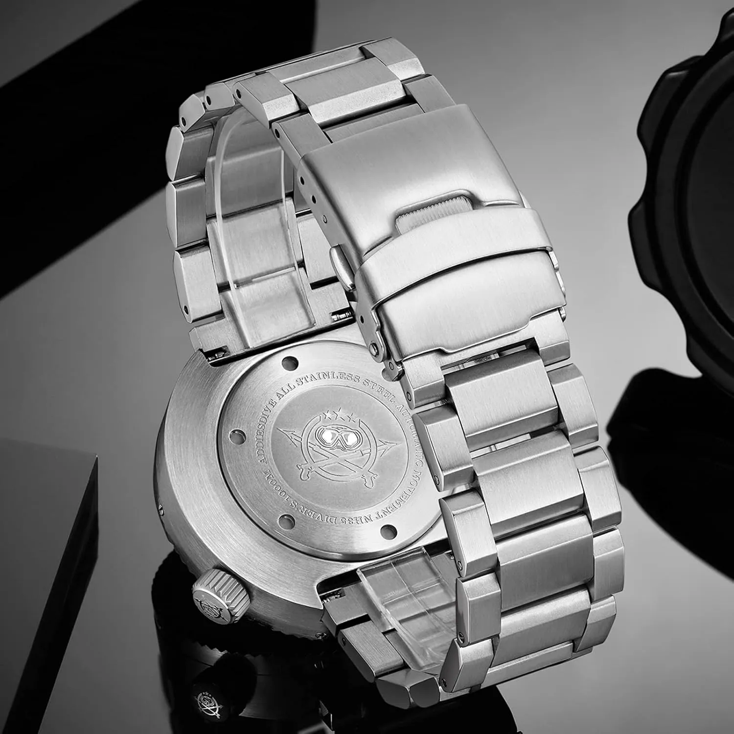 ADDIESDIVE Diver 1000 M Mens Dive Watch 45 MM Automatic with Exhaust Valve Luminous Synthetic Sapphire Crystal