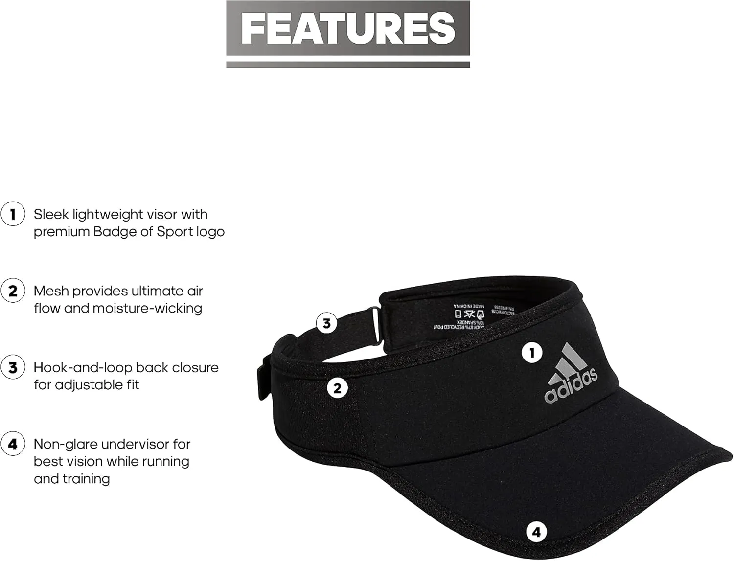 adidas Superlite, Sun Visor Hat for Women, Sport Performance, Outdoor Activities
