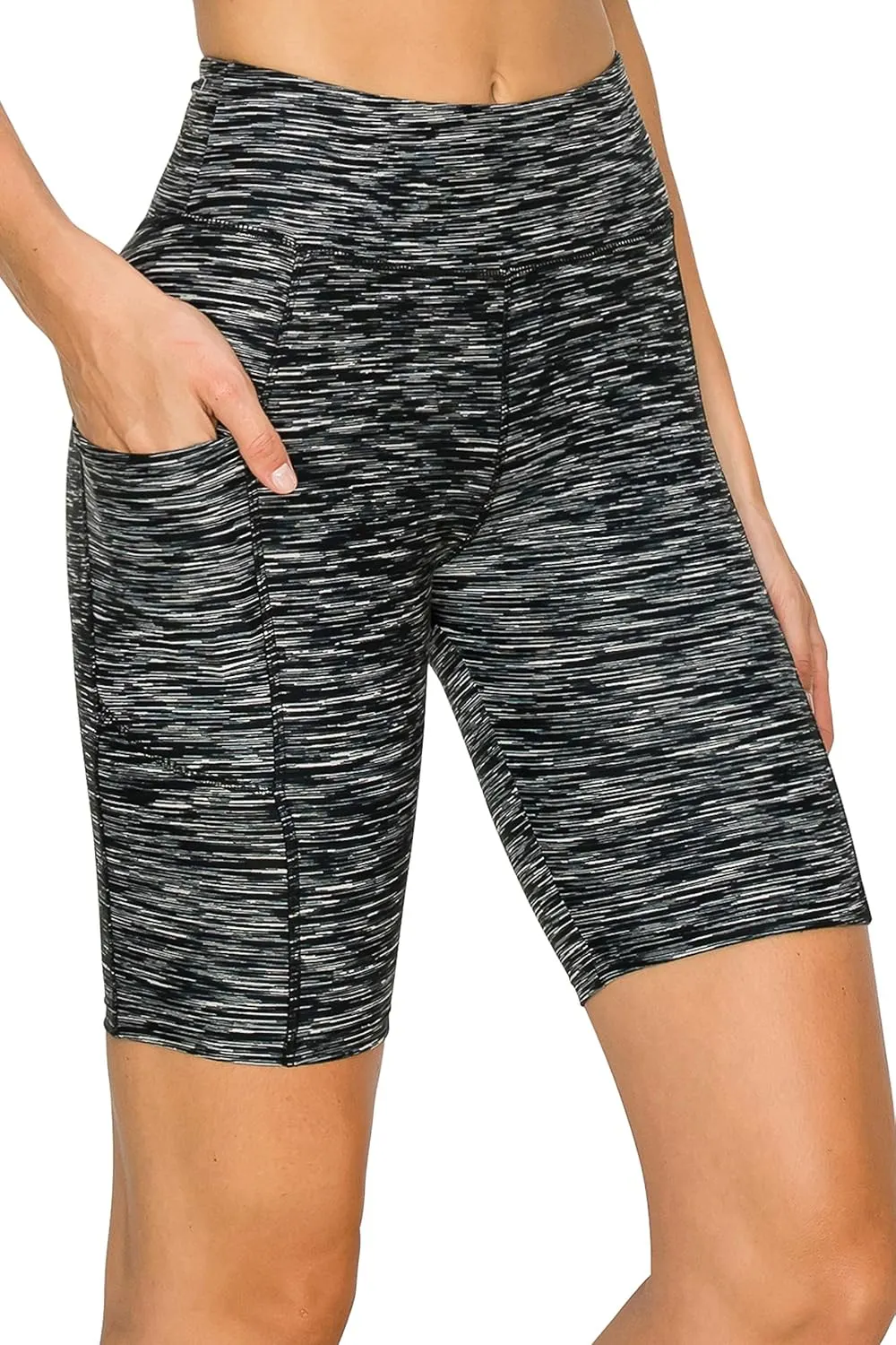 ALWAYS Women's High Waist Bike Shorts - Athletic Workout Tummy Control Stretch Running Yoga Pants