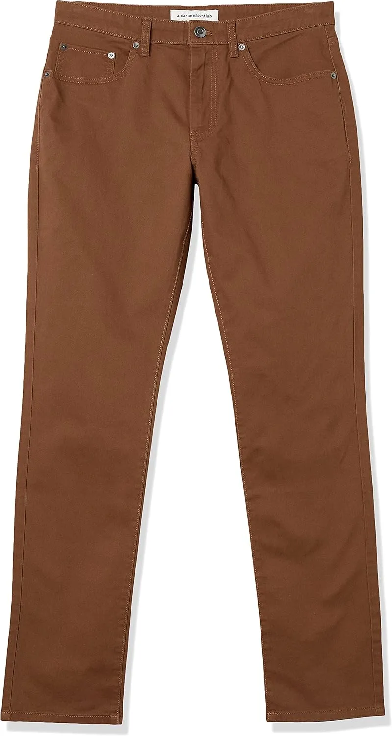 Amazon Essentials Men's Slim-Fit Pants, 5-Pocket Stretch Twill Design