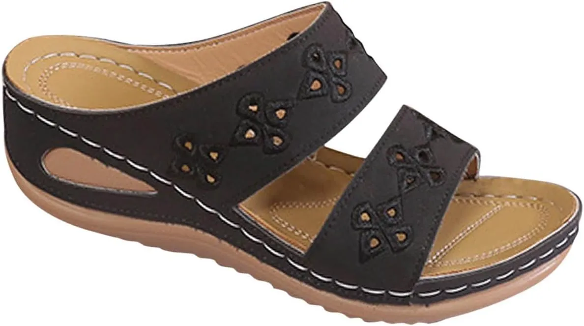 Arch Support Sandals for Women Comfort Wedge Shoes Summer Wedges Slides Orthotic Walking Sandal 2025 New
