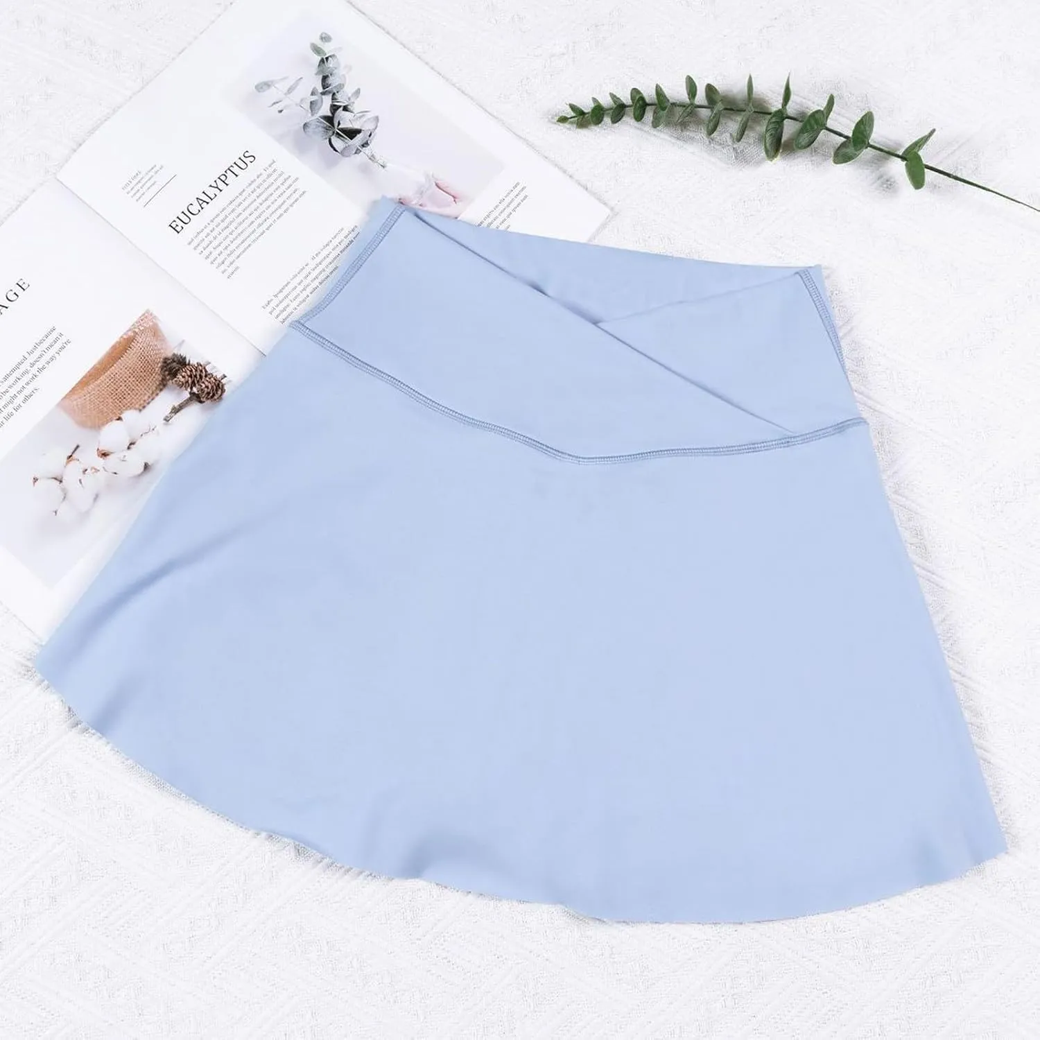 Athletic Skorts for Women Mini Tennis Skirt with Shorts Underneath Crossover Yoga Golf Skirts Pickleball Outfits with Pockets