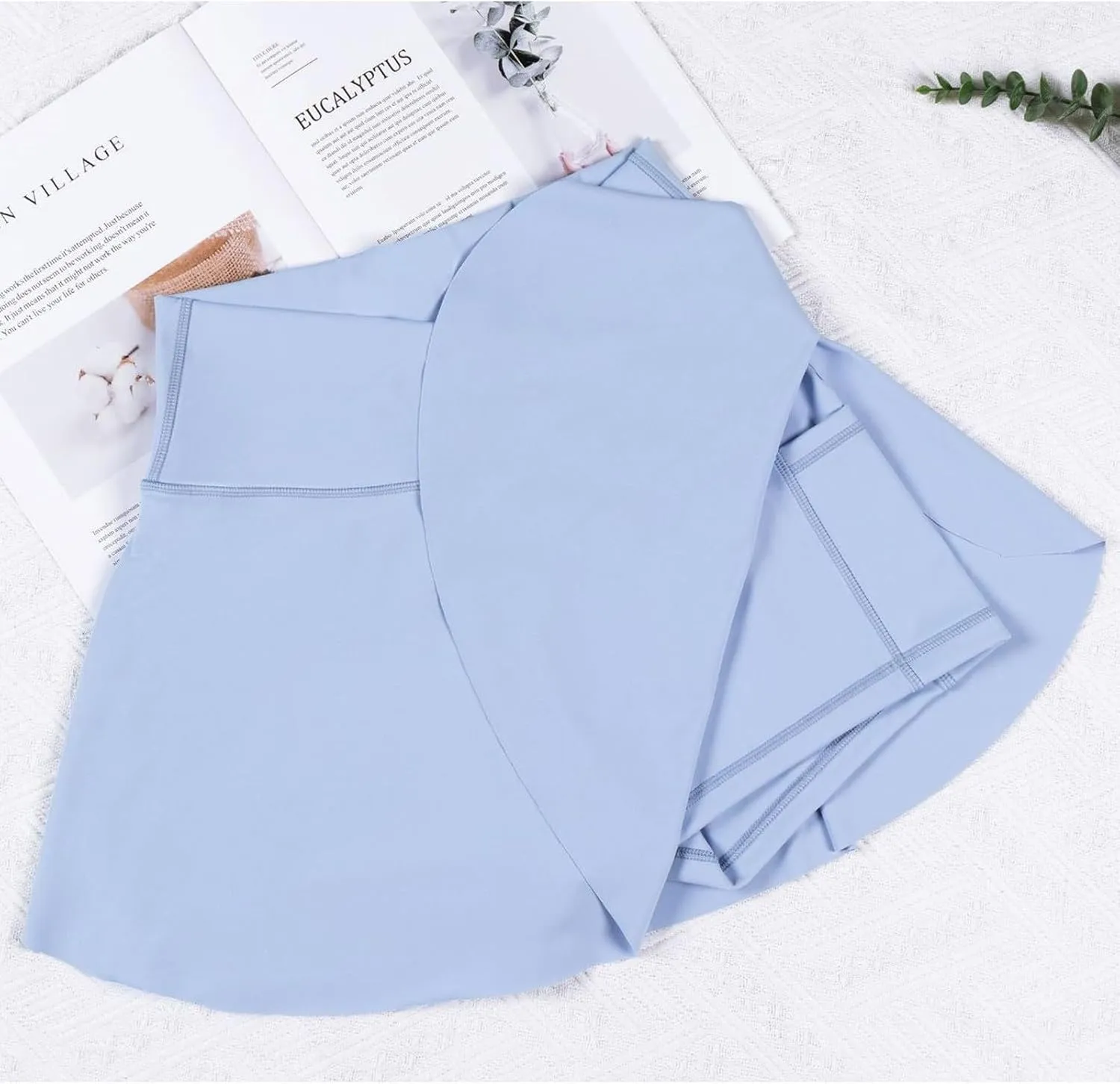Athletic Skorts for Women Mini Tennis Skirt with Shorts Underneath Crossover Yoga Golf Skirts Pickleball Outfits with Pockets
