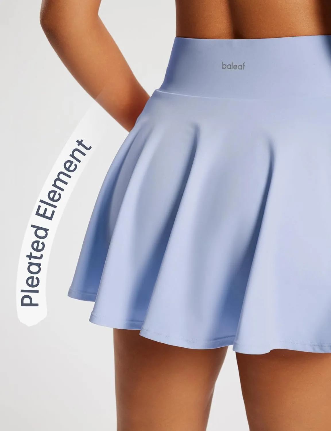 baleaf Women's Tennis Skirts High Waisted Tummy Control Pleated Athletic Golf Skorts Skirts for Running with 2 Pockets