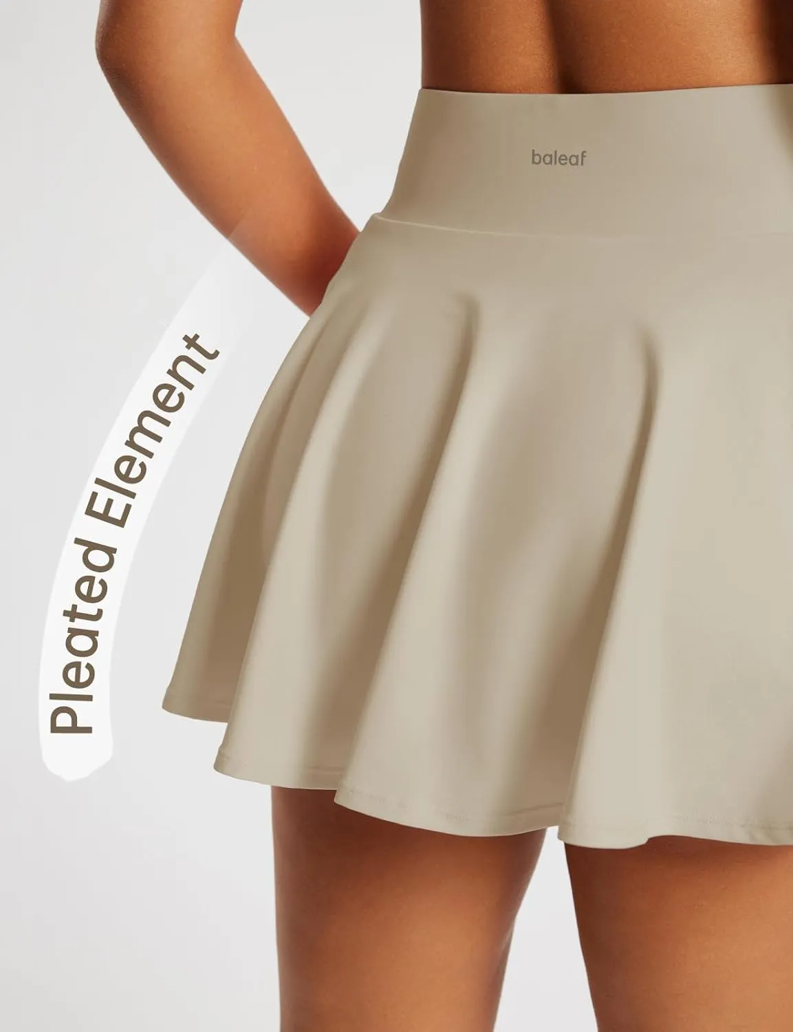 baleaf Women's Tennis Skirts High Waisted Tummy Control Pleated Athletic Golf Skorts Skirts for Running with 2 Pockets