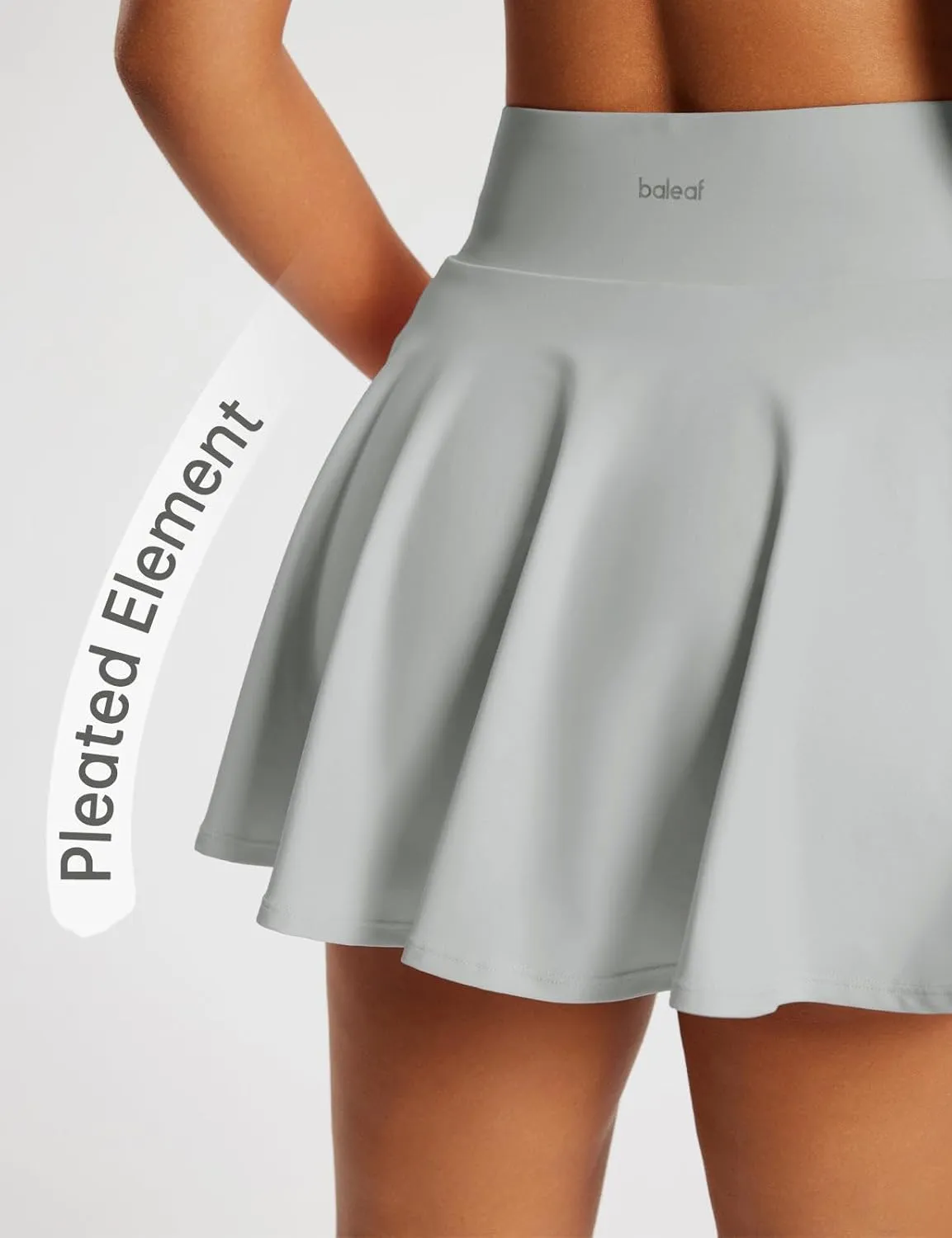 baleaf Women's Tennis Skirts High Waisted Tummy Control Pleated Athletic Golf Skorts Skirts for Running with 2 Pockets