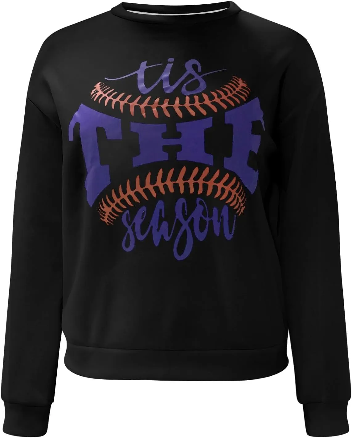 Baseball Mom Sweatshirt Long Sleeve Game Day Softball Sweatshirts Plus Size Patterned Raglan Jerseys
