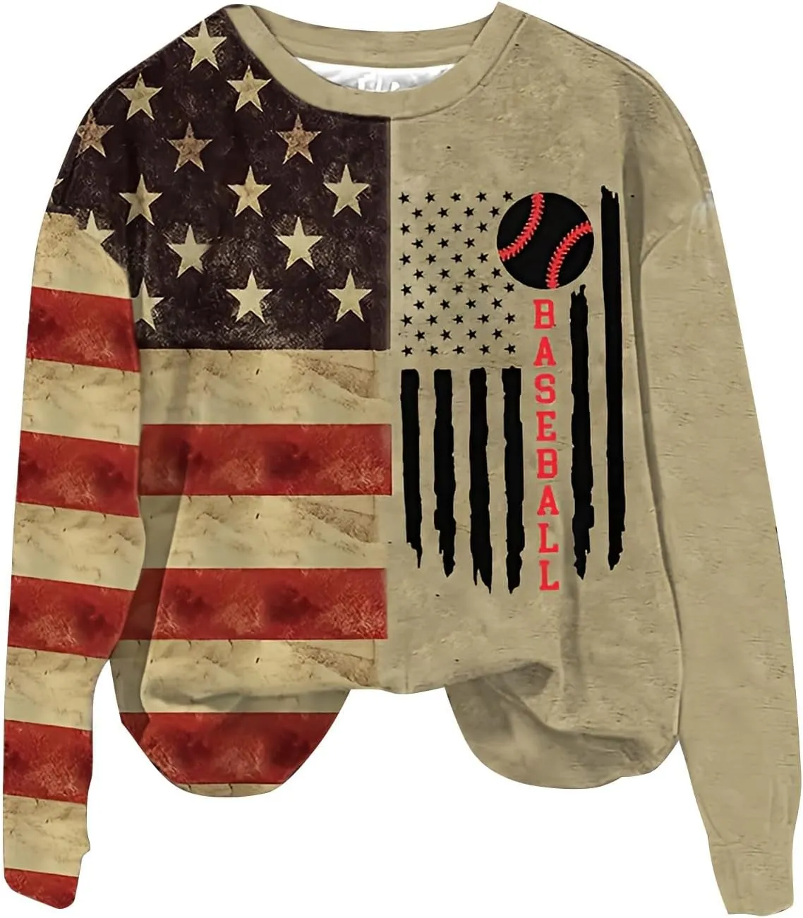 Baseball Mom Sweatshirt Long Sleeve Game Day Softball Sweatshirts Plus Size Patterned Raglan Jerseys