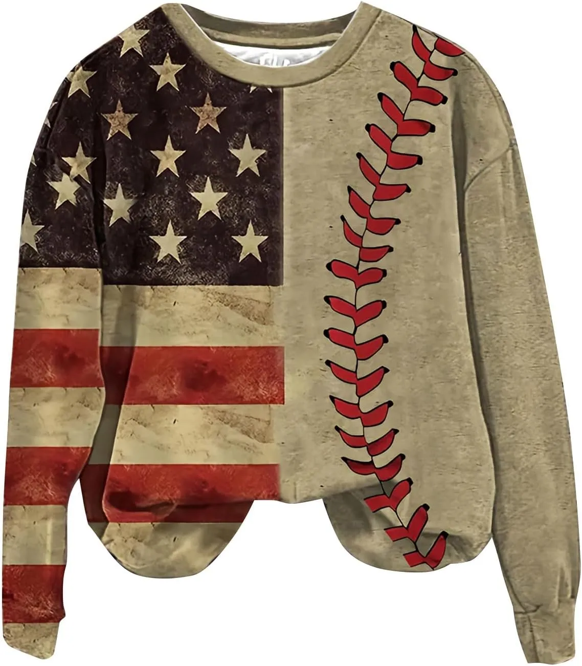 Baseball Mom Sweatshirt Long Sleeve Game Day Softball Sweatshirts Plus Size Patterned Raglan Jerseys