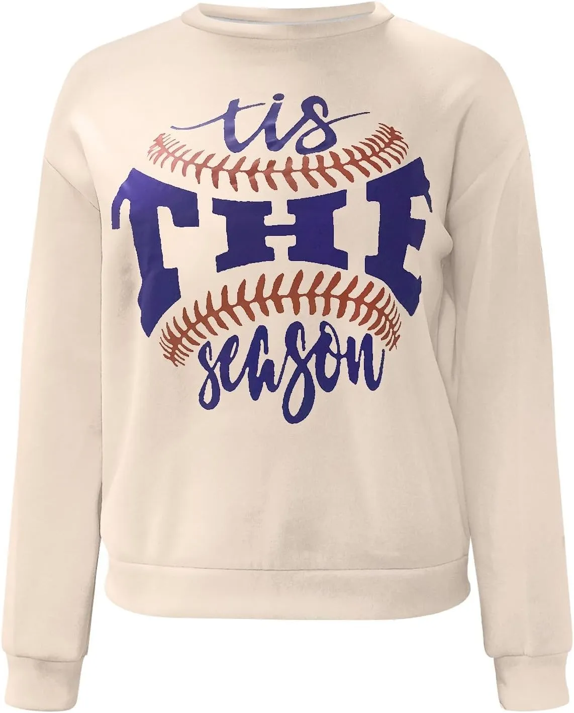 Baseball Mom Sweatshirt Long Sleeve Game Day Softball Sweatshirts Plus Size Patterned Raglan Jerseys