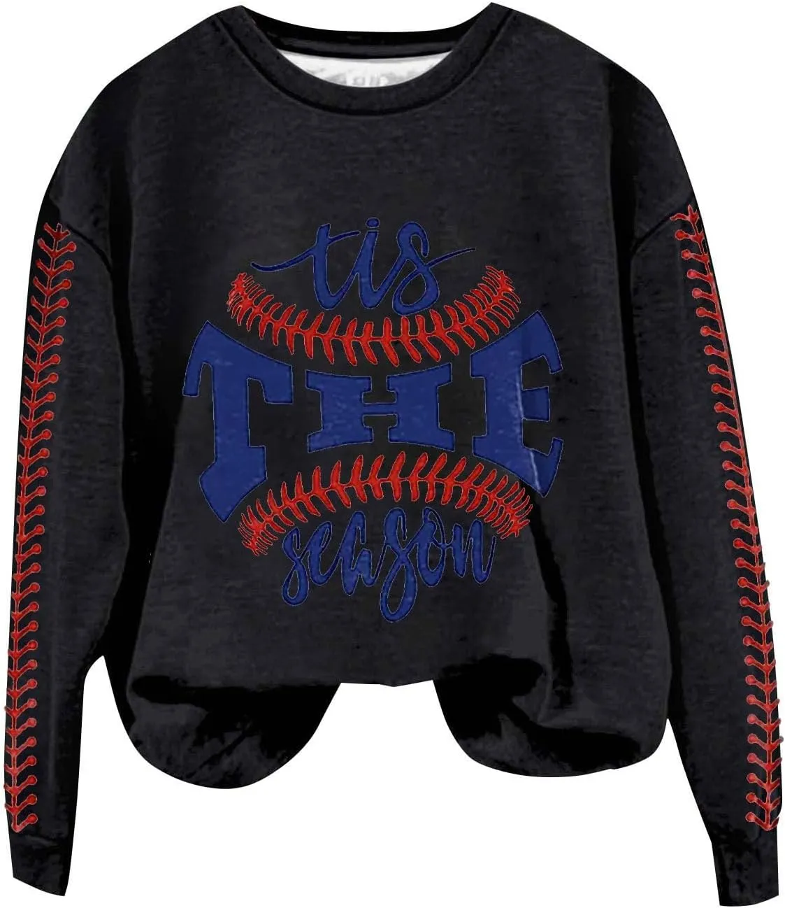 Baseball Mom Sweatshirt Long Sleeve Game Day Softball Sweatshirts Plus Size Patterned Raglan Jerseys