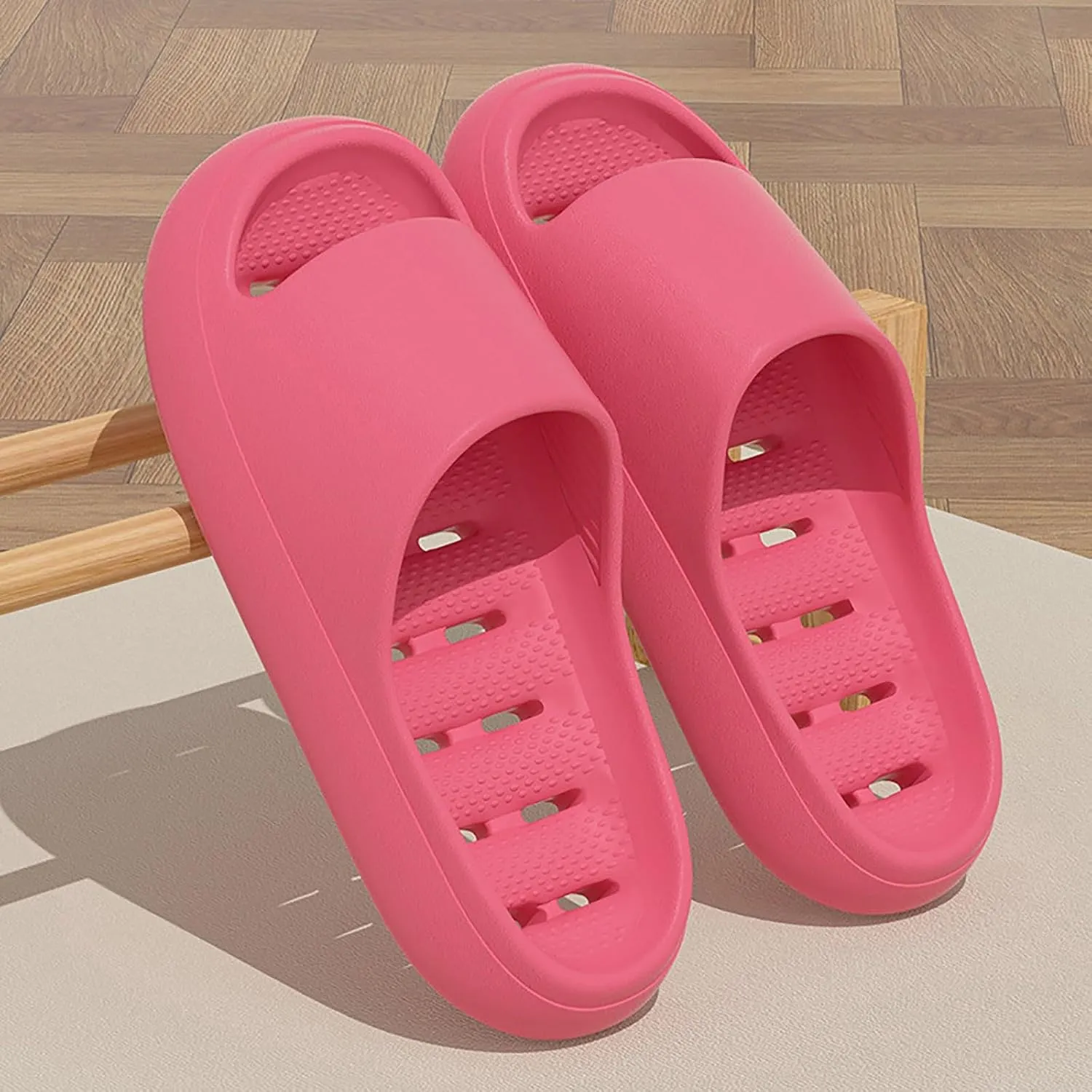 Bath Slippers Womens Sandals with Arch Support Shower Shoes for Living Room Pool Beach Spa Public Showers