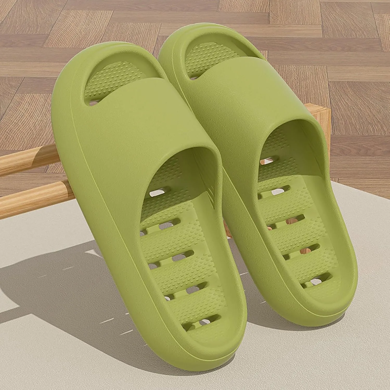Bath Slippers Womens Sandals with Arch Support Shower Shoes for Living Room Pool Beach Spa Public Showers