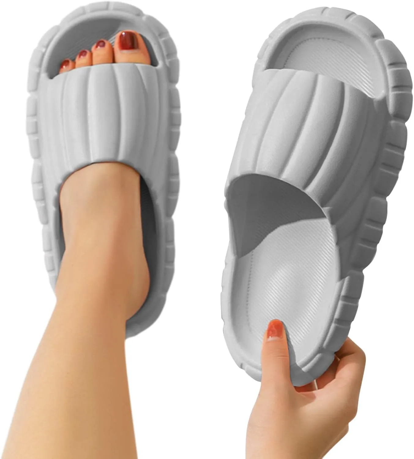 Bath Slippers Women's Slippers with Arch Support Ultra Comfort Non-Slip Shower Sandals Indoor and Outdoor