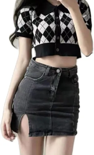 Bloomy Skorts, Women's Stretchy High Waisted Skort with Built-in Shorts, for Yoga Gym Travel, Plus Size