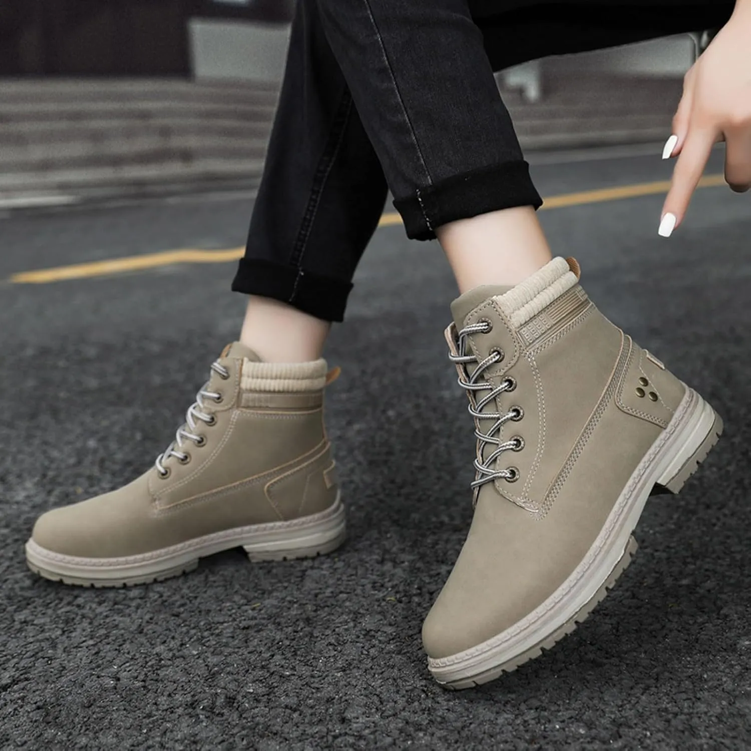 Boots for Women 2024 Large Size Women's Boots Outdoor Thick Bottom Autumn Winter Boots Hundred Combat Boots