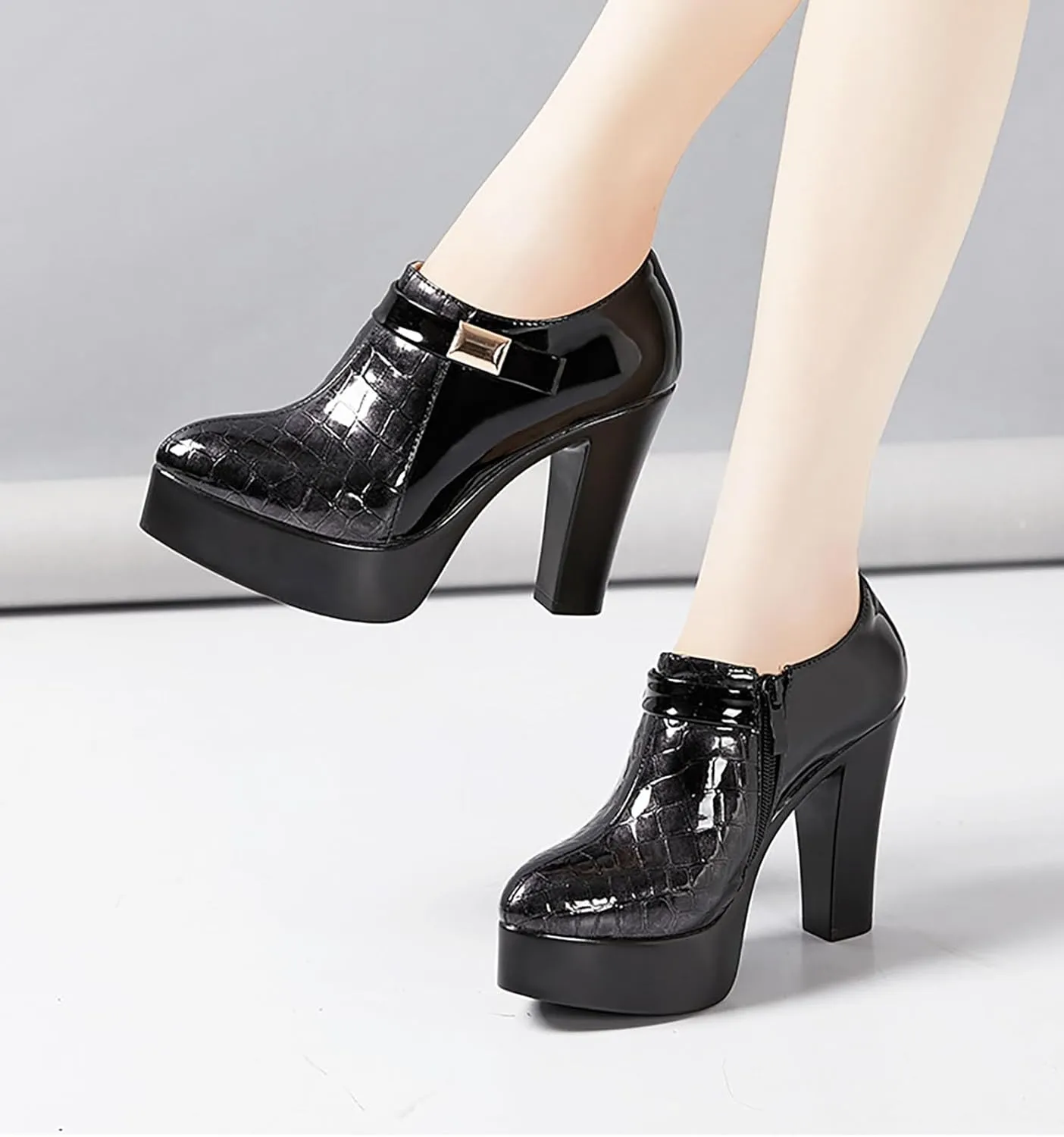 Boots for Women 2025 High Heel Waterproof Shoes Extra Wide Calf Cowboy Rain Snow Chelsea Fashion Booties
