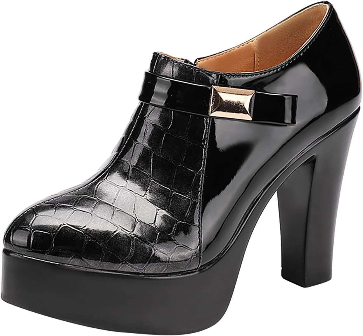 Boots for Women 2025 High Heel Waterproof Shoes Extra Wide Calf Cowboy Rain Snow Chelsea Fashion Booties