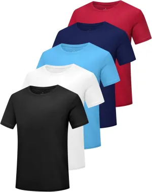 Boys Athletic Shirt Quick Dry Short Sleeve Performance Moisture Wicking T Shirt for Youth