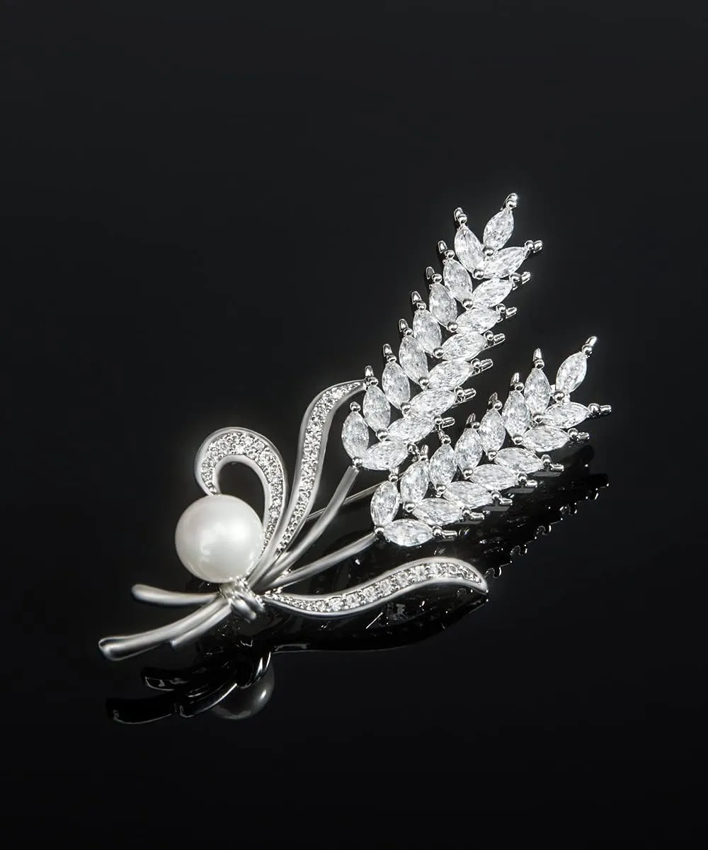 Brooches for Women, Cubic Zirconias Brooch Pins Elegant Fashionable Bouquet Pins Broach Jewelry for Wedding Party Birthday Banquet