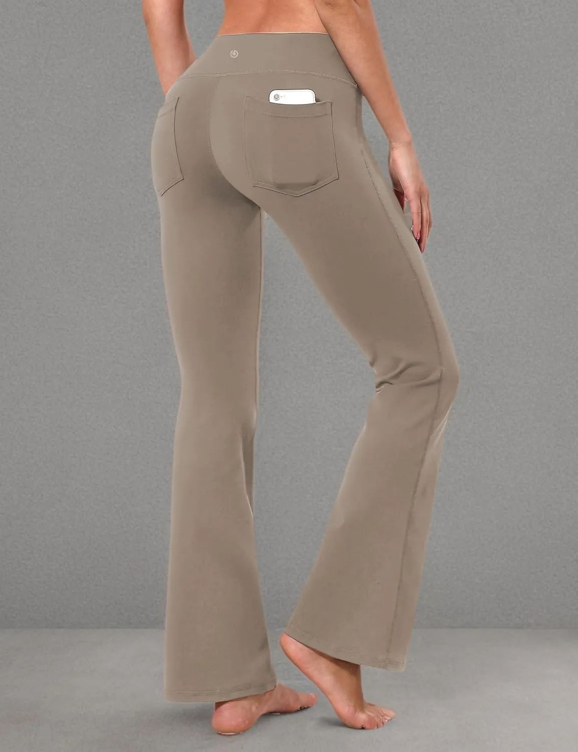 BUBBLELIME 29"/31"/33"/35" 3 Styles Women's Bootcut Yoga Pants Basic/Back Pockets High Waist Workout Tummy Control Flare