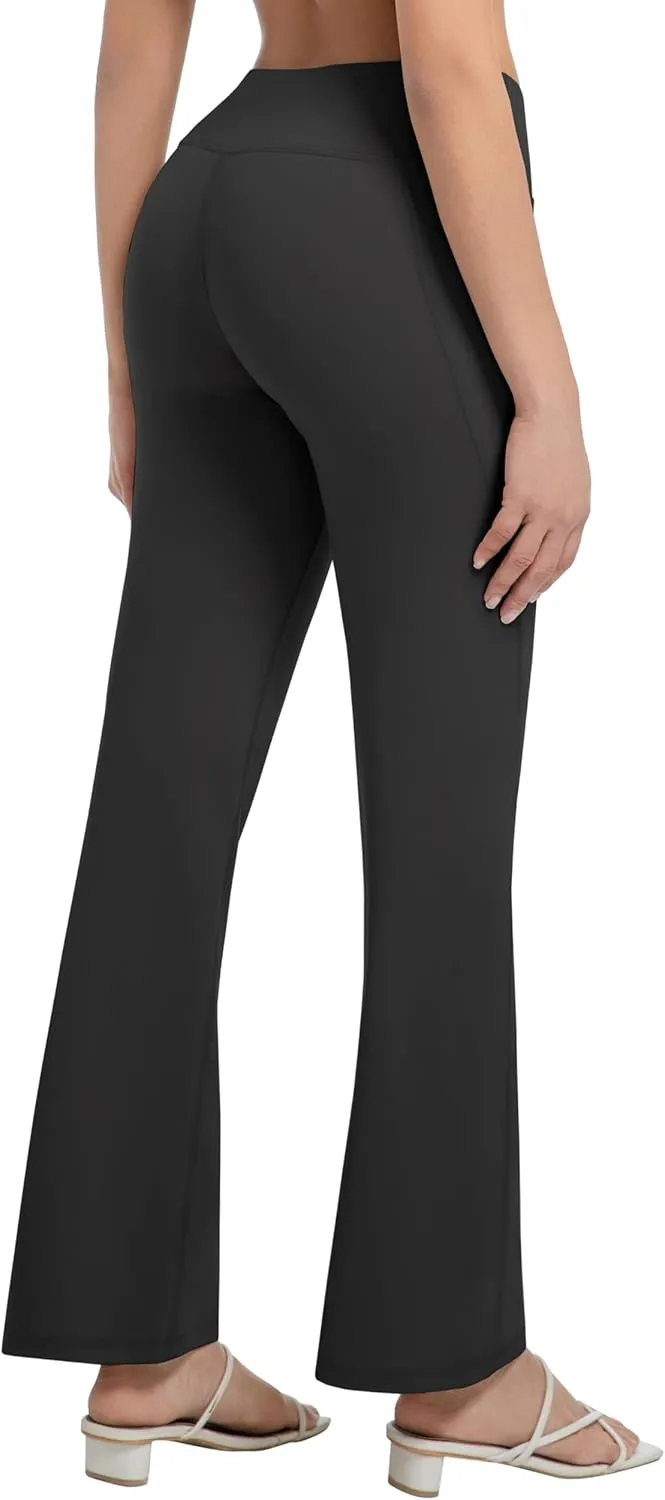 BUBBLELIME 29"/31"/33"/35" 3 Styles Women's Bootcut Yoga Pants Basic/Back Pockets High Waist Workout Tummy Control Flare