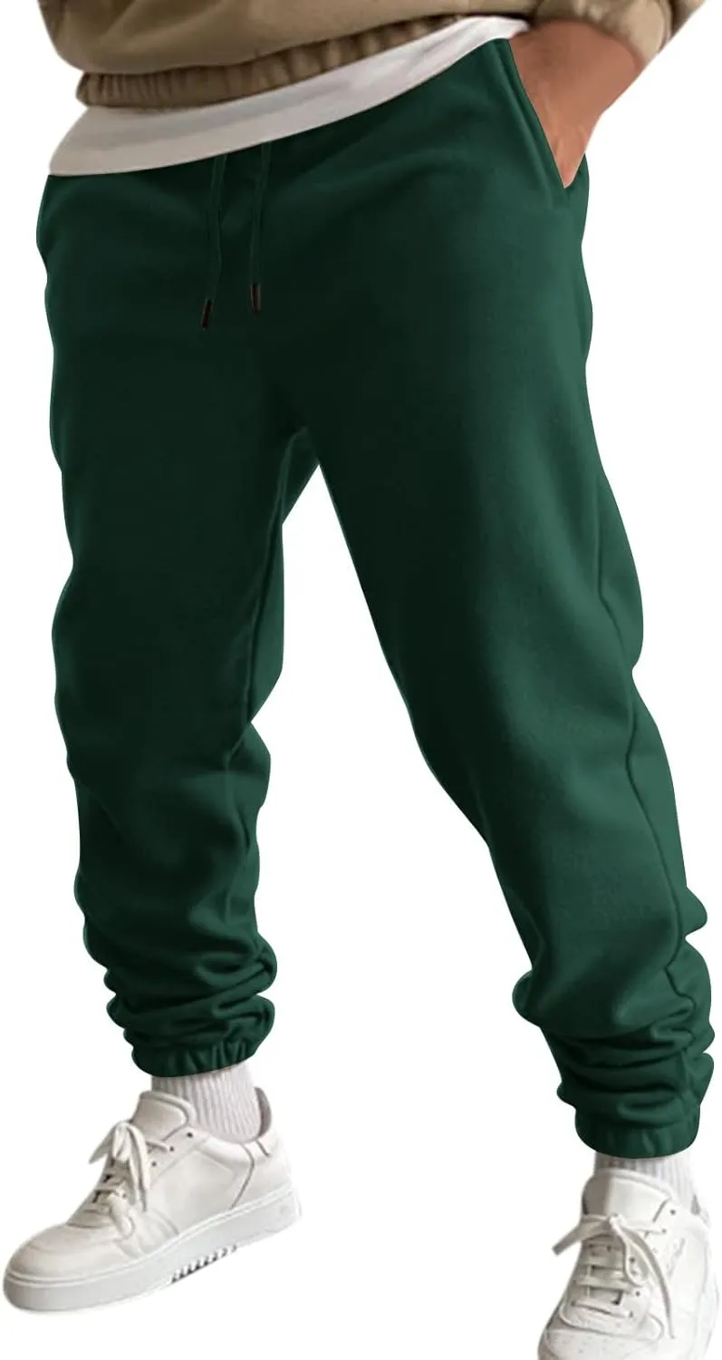 Cargo Pants for Men Relaxed Fit Army Cargo Pants Sports Mens Premium Slim Fleece Pants Zipper Pockets Athletic Jogger
