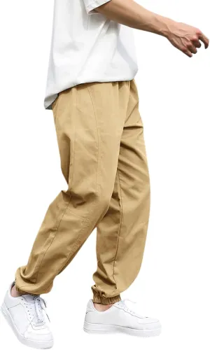 Cargo Pants for Men Relaxed Fit Athletic Pants Men Running Training Workout Casual Pants Slim fit with Zipper Pockets