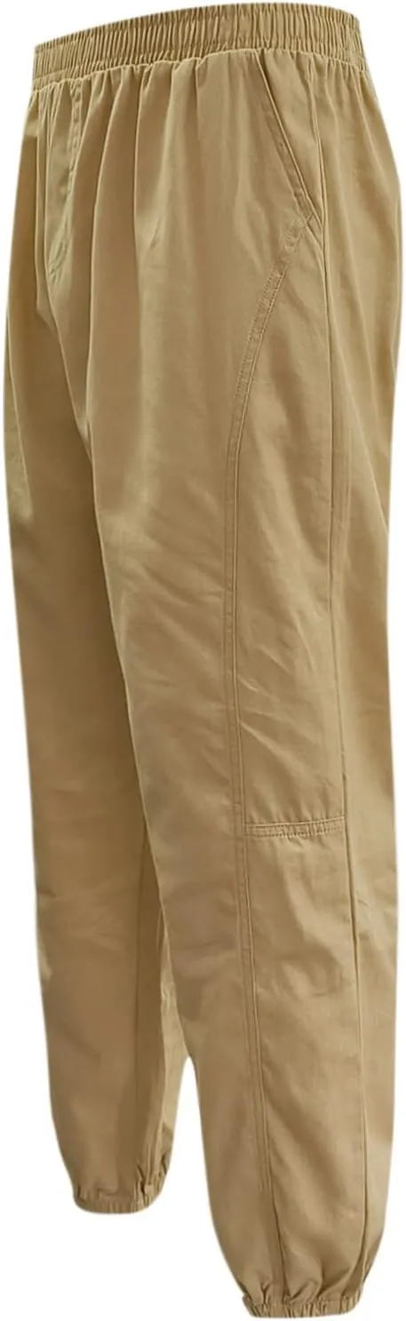 Cargo Pants for Men Relaxed Fit Athletic Pants Men Running Training Workout Casual Pants Slim fit with Zipper Pockets