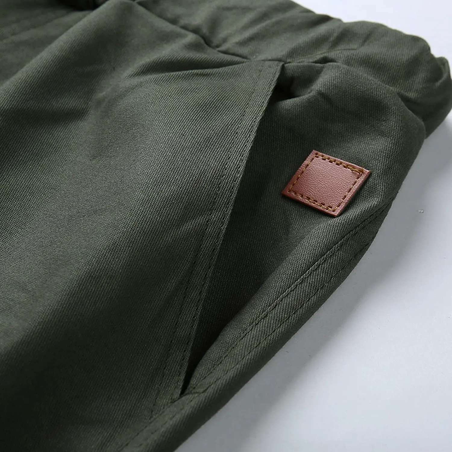 Cargo Pants for Men Relaxed Fit Cargo Pants Elastic Waist Drawstring Jogger Sweatpants Straight Multi Pockets Outdoor