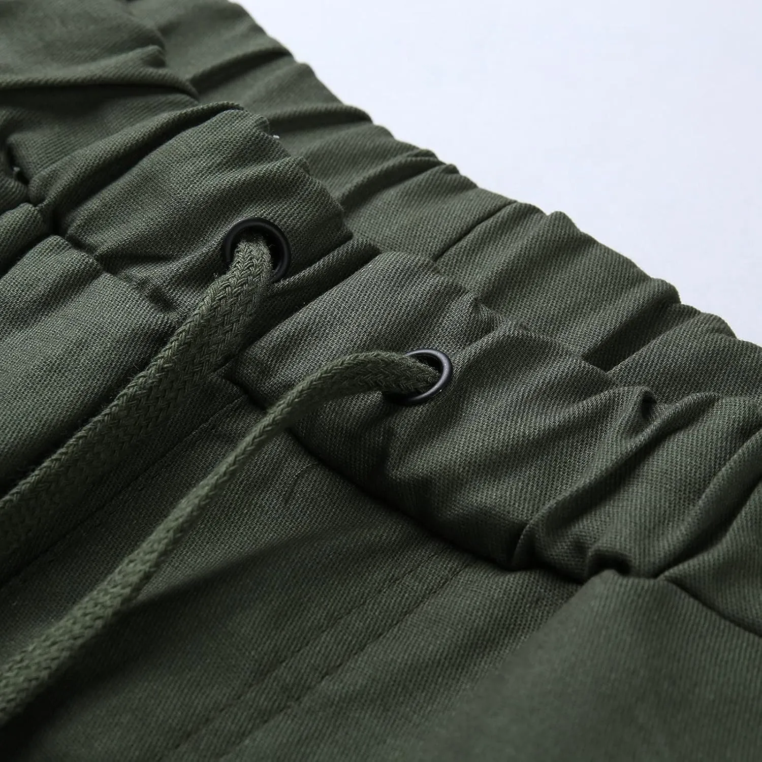 Cargo Pants for Men Relaxed Fit Cargo Pants Elastic Waist Drawstring Jogger Sweatpants Straight Multi Pockets Outdoor
