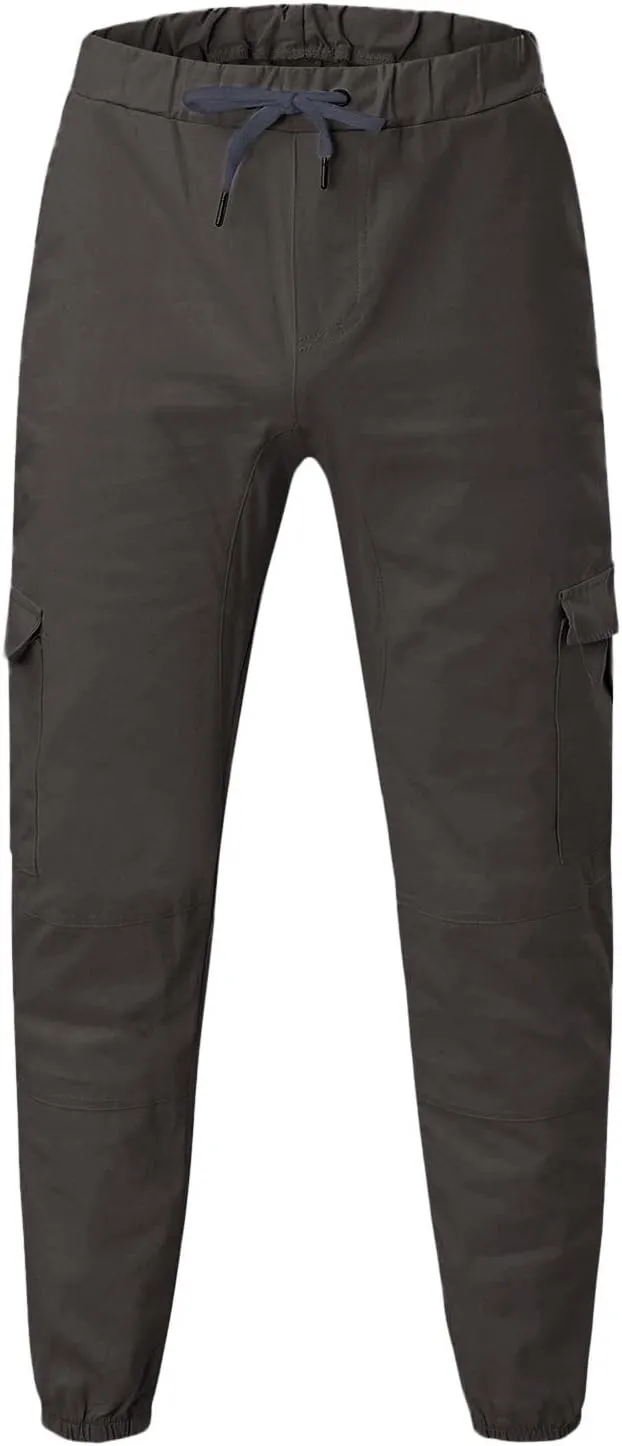 Cargo Pants for Men Relaxed Fit Cargo Pants Elastic Waist Drawstring Jogger Sweatpants Straight Multi Pockets Outdoor