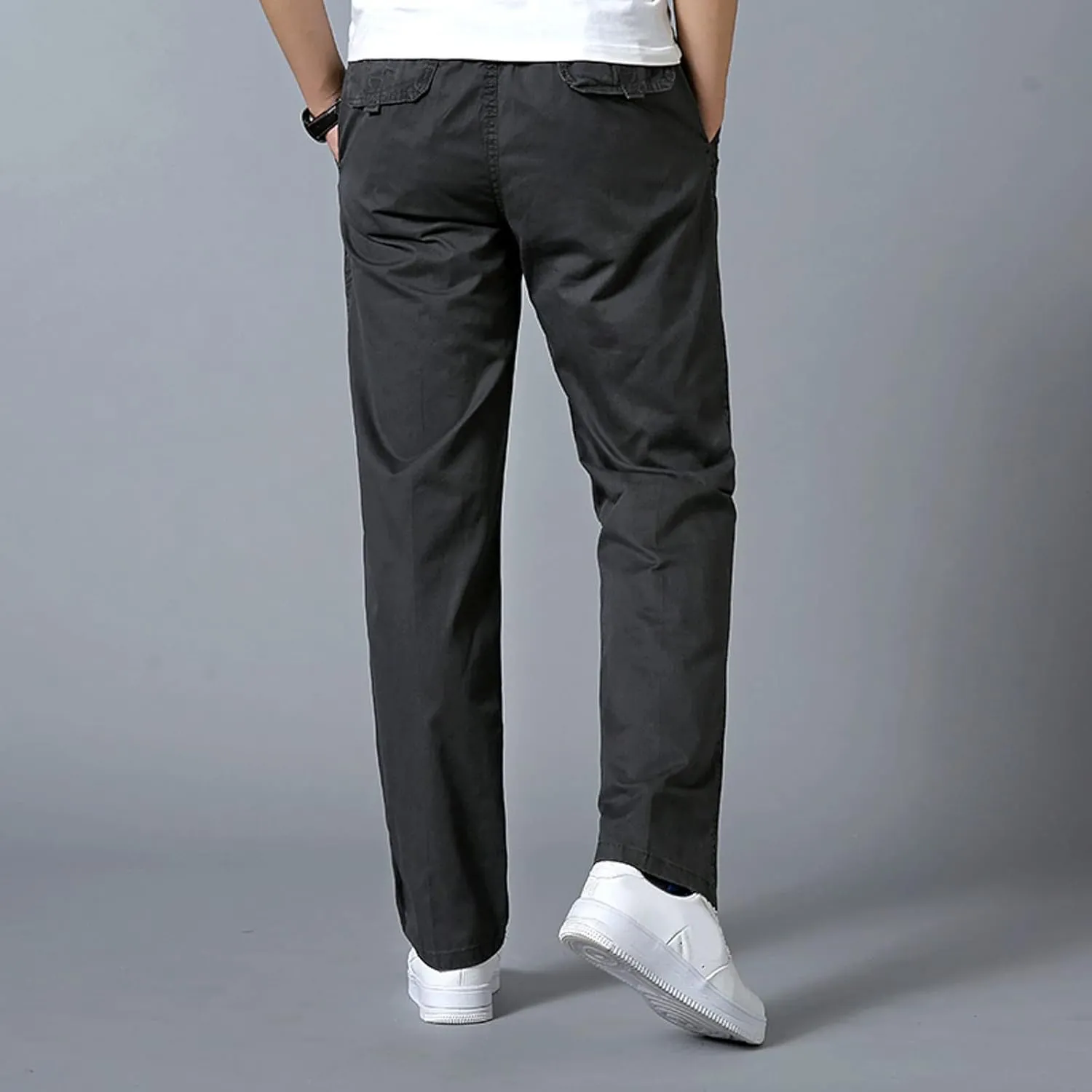 Cargo Pants for Men Relaxed Fit Elastic Bottom Men's Sports Fleece Jogger Pants Sweatpant for Men with Pockets Jogger