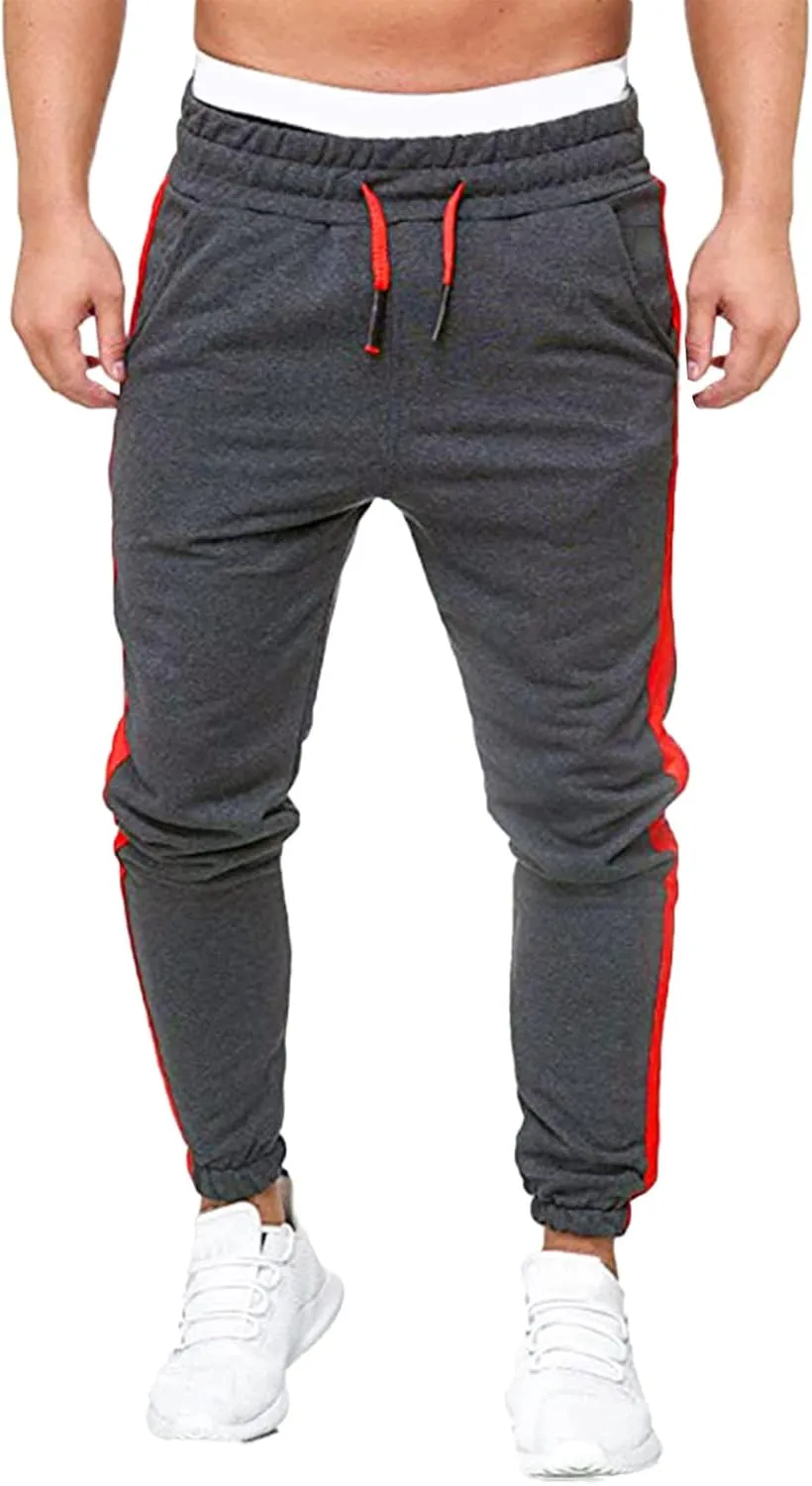 Cargo Pants for Men Relaxed Fit Mens Cargo Pants Fleece Lined with Pockets Open Bottom Cargo Pants Elastic Sweatpants