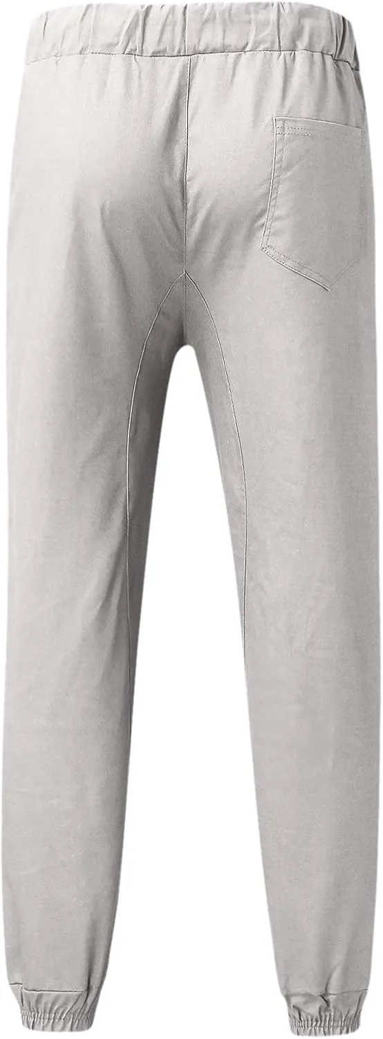 Cargo Pants for Men Relaxed Fit Mens Cargo Pants Sweatpants Men's Heavyweight Cargo Fleece Sweatpants Stretch Elastic