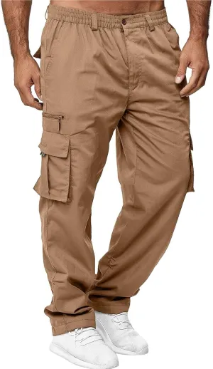 Cargo Pants for Men Relaxed Fit Mens Cargo Pants Tapered Athletic Sweatpants for Jogging Running Exercise Gym Workout