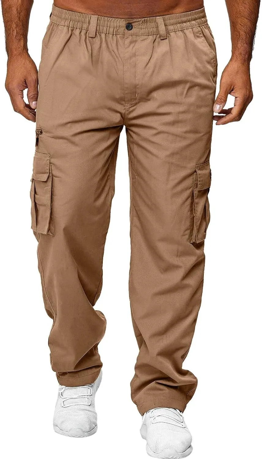 Cargo Pants for Men Relaxed Fit Mens Cargo Pants Tapered Athletic Sweatpants for Jogging Running Exercise Gym Workout