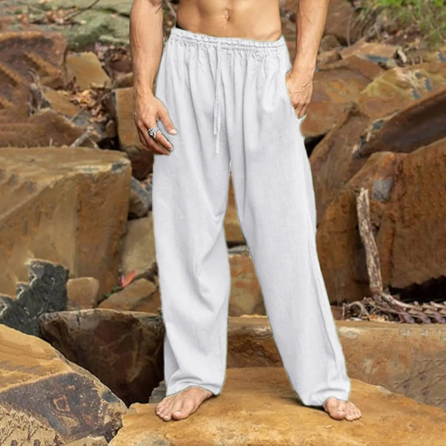 Cargo Pants for Men Relaxed Fit Moccasins Mens Joggers Casual Lightweight Loose Cargo Pants Sweatpants with Pockets