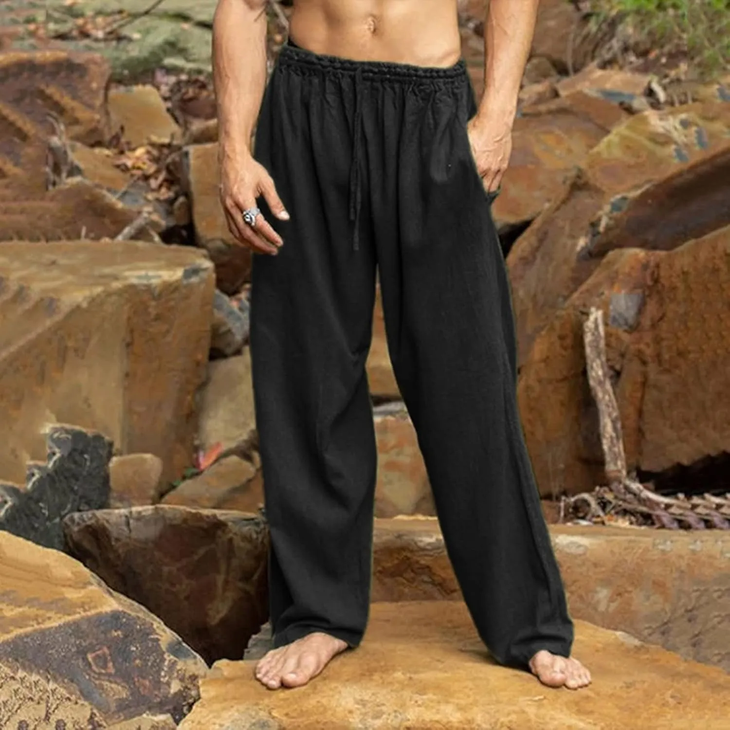 Cargo Pants for Men Relaxed Fit Moccasins Mens Joggers Casual Lightweight Loose Cargo Pants Sweatpants with Pockets