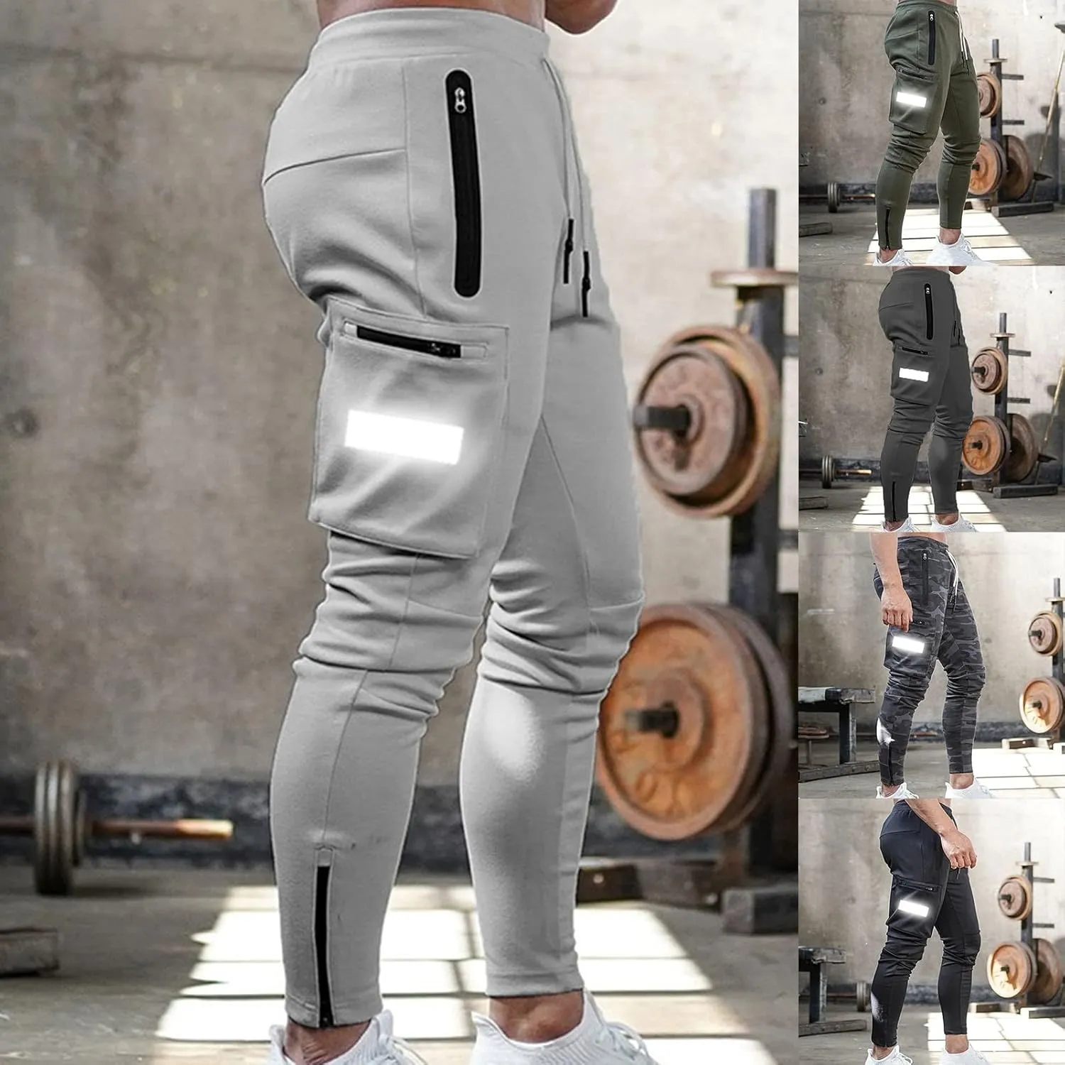 Cargo Pants for Men Relaxed Fit Running Workout Sweatpants Tapered Athletic Track Pants with Pockets Pants for Men