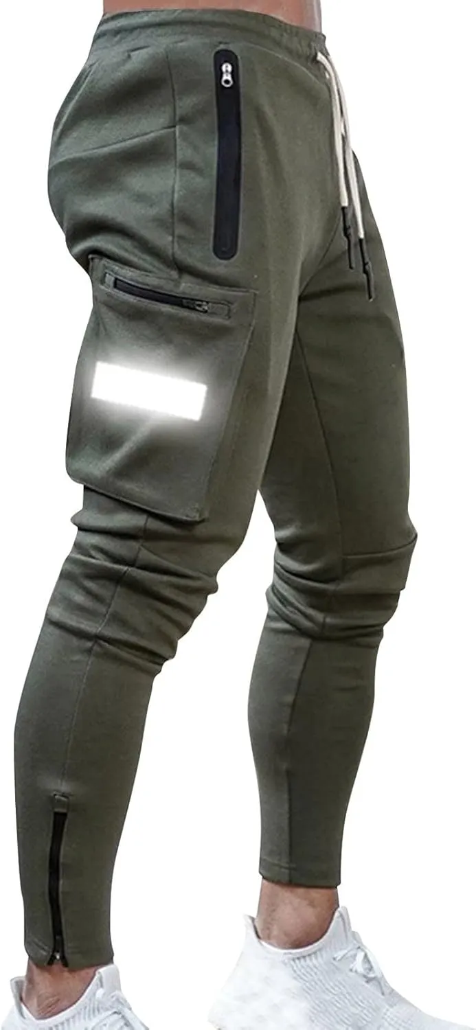 Cargo Pants for Men Relaxed Fit Running Workout Sweatpants Tapered Athletic Track Pants with Pockets Pants for Men