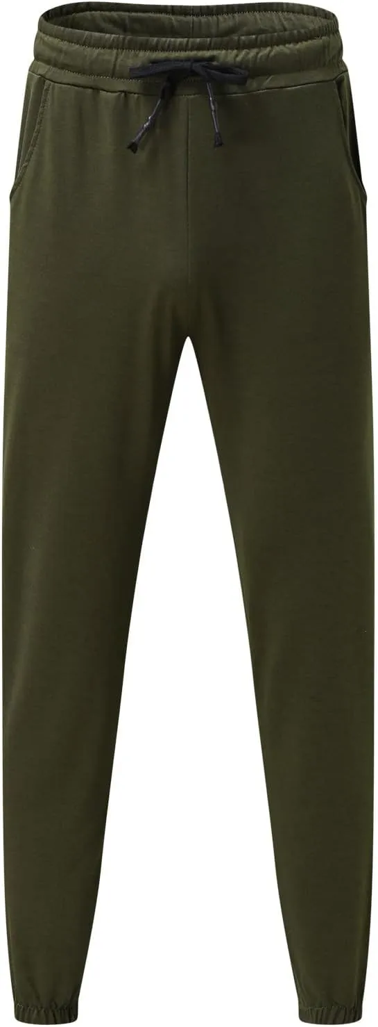 Cargo Pants for Men Relaxed Fit Stretch Elastic Waist Athletic Workout Jogger Pants Drawstring Sport Trousers Men's